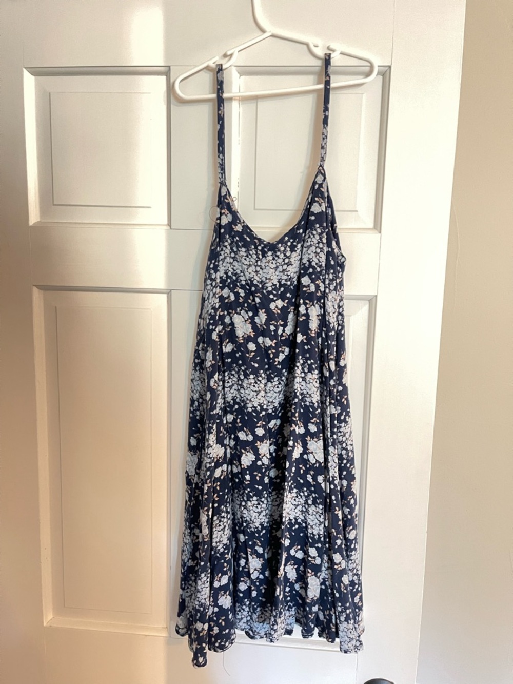Brandy Melville Navy Dress with White Floral Print